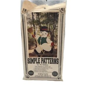 Simple Patterns For The Holiday Christmas Yard Pattern Snowman 1990